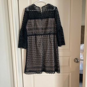 JCrew Black Daisy Lace Dress EUC